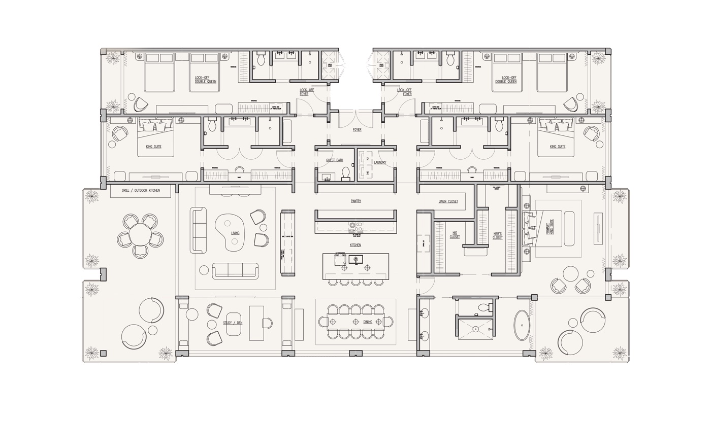 Penthouse Lower Floor Plan